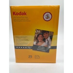 Kodak Ultra Premium Photo Paper High Gloss 8.5x11 25 Sheets 74lb 10mil 8366353